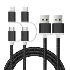 2 Pack Charger Cord Compatible with Amazon Fire Kids Tablet, Replacement for Fire 7, Kindle Fire 10 7th, Old & New Generation Fire Tablets, Compatible with Samsung Galaxy A54 Fast Charging Cable