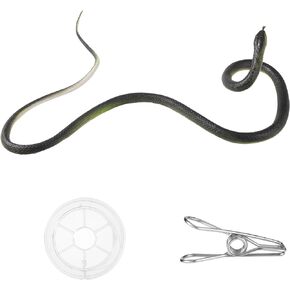 Golf Snake Prank, Rubber Snake Prank with String Clip Realistic Snake Prank Toys Clip on Snake Prank for Chasing People Tease Friends