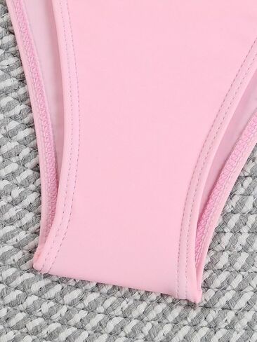 Women's 2 Piece Bandeau Bikini Sets Swimsuits Tie Side Ribbed Strapless High Cut Cheeky Bathing Suit in Saudi Arabia