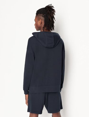 Emporio Armani Men's Cotton Hooded Embroiderd Logo Pullover in Saudi Arabia