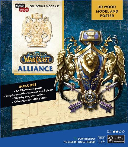 World of Warcraft Horde 3D Wood Puzzle Model Figure Kit (19 Pcs) & Poster - Build & Paint A 3-D Video Game Replica Toy, No Glue or Tools Required - Easter Wow Gamer Gift for Teens, Adults 12+ in Saudi Arabia