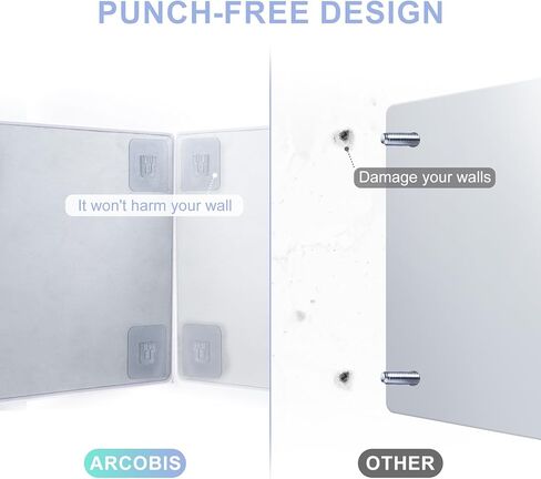 سبورة بيضاء زجاجية من ARCOBIS للجدار، خالية من اللكمات مقاس 11 بوصة × 15 بوصة، لوحة مسح جافة صغيرة من الزجاج المقسى، لوحة بيضاء زجاجية بدون إطار معلقة غير مغناطيسية للمكتب والمنزل والمدرسة in Kuwait