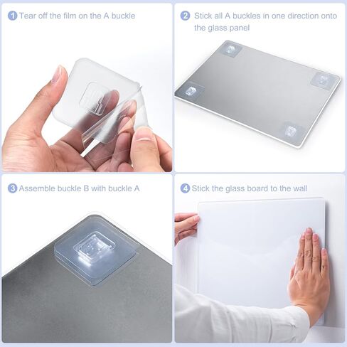 سبورة بيضاء زجاجية من ARCOBIS للجدار، خالية من اللكمات مقاس 11 بوصة × 15 بوصة، لوحة مسح جافة صغيرة من الزجاج المقسى، لوحة بيضاء زجاجية بدون إطار معلقة غير مغناطيسية للمكتب والمنزل والمدرسة in Kuwait