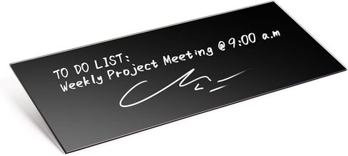 Dry Erase Desktop Glass Whiteboard Portable Small Desk Board (Black) in Saudi Arabia