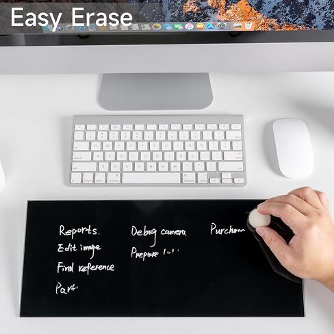 Dry Erase Desktop Glass Whiteboard Portable Small Desk Board (Black) in Saudi Arabia