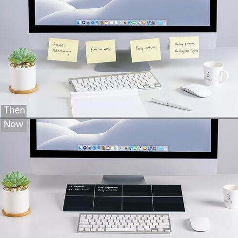 Dry Erase Desktop Glass Whiteboard Portable Small Desk Board (Black) in Saudi Arabia