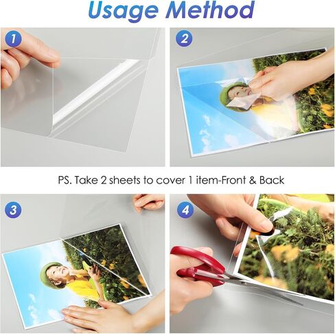 KTRIO Self-Adhesive Laminating Sheets 8.5 x 11 inches, 25 Sheets, 4 Mil Thickness, Clear Self Sealing Laminate Sheets for Crafts, No Machine Needed Stick Lamination Sheets in Saudi Arabia