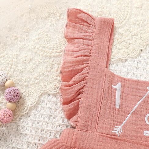 Baby Girls Half Birthday Outfit 1/2 Birthday Clothes Romper Half Way to One Birthday Bodysuit in Saudi Arabia