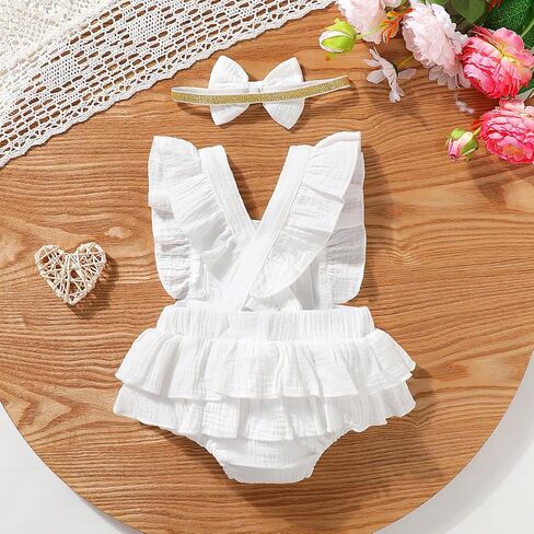 Baby Girls Half Birthday Outfit 1/2 Birthday Clothes Romper Half Way to One Birthday Bodysuit in Saudi Arabia