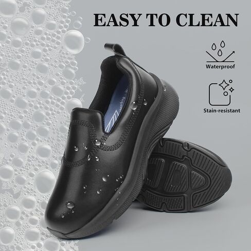 Hawkwell Women's Slip On Arch Support Nursing Shoes Comfortable Lightweight Slip Resistant Work Shoes in Kuwait