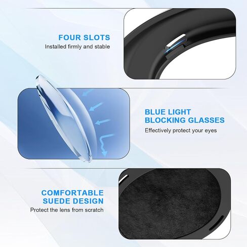 Tyasoleil Blue Light Blocking Glasses for Meta Quest 3, with Magnetic Alloy Frame and Anti Blue-Light Lens Accessories Removable Lens to Accommodate Your Nearsightedness in Kuwait