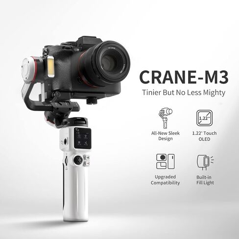 Zhi yun Crane M3 Pro Handheld 3-Axis Gimbal with Shotgun Mic & Expansion Base All in One Stabilizer for Mirrorless Camera Smartphone Action Camera in Saudi Arabia