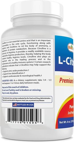Best Naturals L-Citrulline Powder 8 OZ (8 OZ (Pack of 1)) in Saudi Arabia