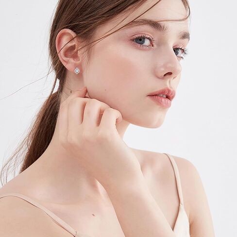 أقراط البوصلة 925 من الفضة الإسترليني Moonstone North Star Huggie هوب أقراط البوصلة البحرية مجوهرات هدية عيد ميلاد للنساء والفتيات in Kuwait