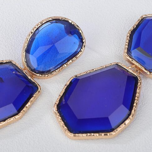 Fashion Irregular Crystal Rhinestone Dangle Drop Earrings Geometry Crystal Chandelier Earrings Bohemian Big Crystal Statement Earrings for Women Girls in Kuwait