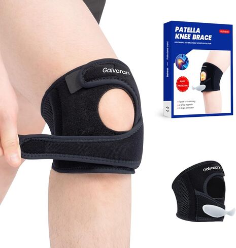 Galvaran Patellar Knee Brace Support Strap Knee Pain Relief Adjustable Knee Strap for Tendonitis, Arthritis, Jumpers, Tennis Running Injury Recovery (Medium) in Saudi Arabia