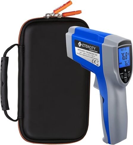 حافظة Mchoi صلبة محمولة تناسب Etekcity Lasergrip 1022D / 800 ميزان الحرارة الرقمي بالأشعة تحت الحمراء، مسدس درجة حرارة الليزر، حافظة سوداء فقط in Kuwait