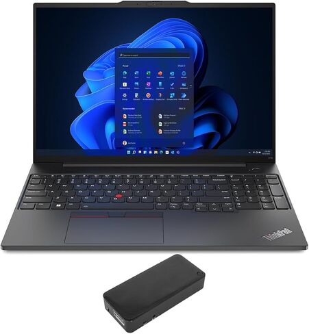 Lenovo ThinkPad E16 Gen 1 Home & Business Laptop (AMD Ryzen 5 7530U 6-Core, 16GB RAM, 1TB PCIe SSD, AMD Radeon, 16.0" 60 Hz Wide UXGA (1920x1200), Fingerprint, WiFi, Win 10 Pro) with USB-C Dock in Saudi Arabia