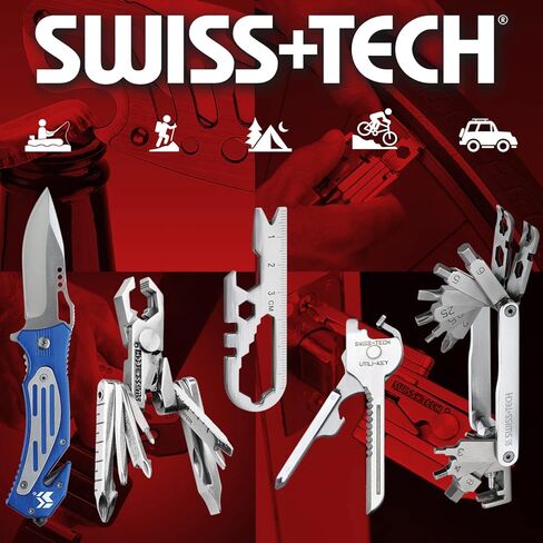 SWISS+TECH ST235060 Bicycle Multi-Tool Kit (20-in-1) for Bike Repair, Sports, Camping (Single Pack) in Kuwait