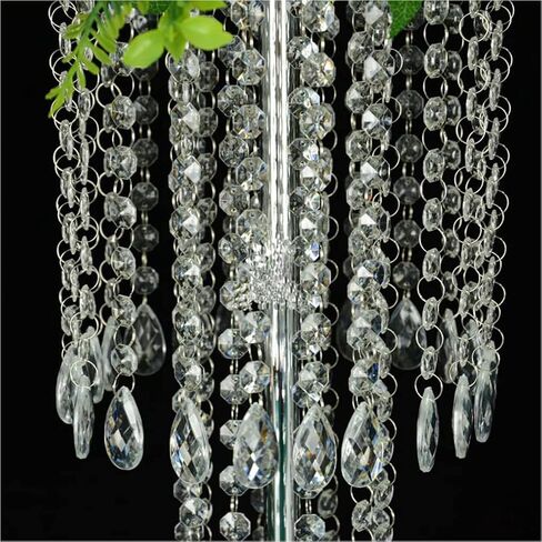 120 PCS Clear Acrylic Hanging Crystal beads Strings with Teardrop pendants Hanging Crystal Garland Strands Decorations for Centerpiece Christmas Tree Wedding Party in Saudi Arabia