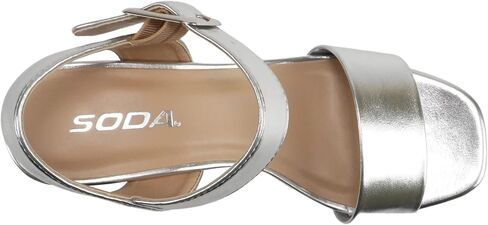 Soda “MACEY" ~ Women Open Square Toe Single Band High Heel Platform Dress Sandal with Adjustable Ankle Strap in Saudi Arabia