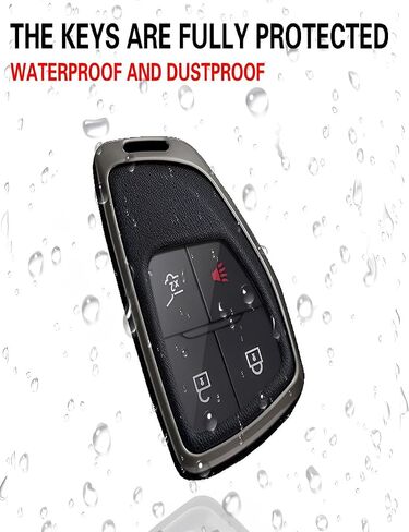 for Chevy GMC Key Fob Cover Case Metal Shell Car Smart Keys Protect Compatible 2021 2022 2023 Chevrolet Sierra Silverado Tahoe Buick (P-XFLGqh-Black) in Saudi Arabia