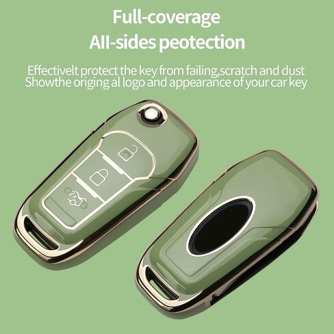 for Ford Key Fob Cover Keychain Fit for,2015 2016 2017 2018 2019 F150 F250,Focus 3 Escort Kuga Everest Fiesta Mustang Edge MKV S-MAX Fusion 2016 Ranger,Smart Key Shell Case (Black) in Saudi Arabia
