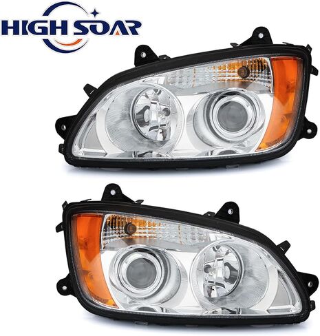 Headlights for 2008-2016 Kenworth T170 T270 T370 T440 T470 T660 T700,Headlamp Assembly Front with DOT Approved High and Low Beam Turn Signal Projector Replacement Left and Right(A Pair) in Saudi Arabia