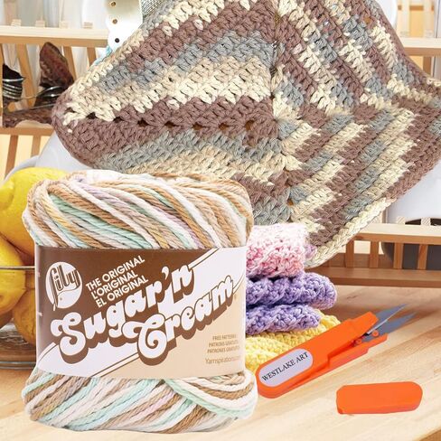 Bundle of Yarn/Paper Scissors - 11cm - 18g - Orang, and Yarn SUGAR'N CR OMBR SURF Sand, Surf & Sand, Pack of 3 in Saudi Arabia