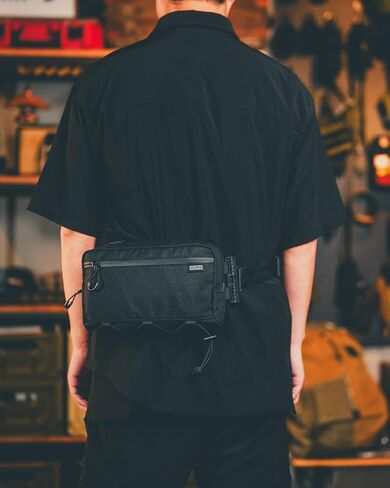 حقيبة حبال TACTICAL GEEK Cache L4 EDC، حقيبة كتف خفيفة الوزن، حقيبة صدر للسفر عالية السعة 2.9 لتر، حقيبة بحزام واحد للسفر غير الرسمي، والمشي لمسافات طويلة، والرياضات الخارجية (أسود) in Kuwait