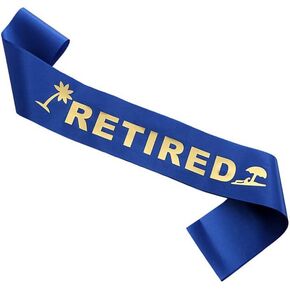 Retired Sash for Men I'm Retired Belt Officially Retired Sash Retirement Party BR01 (Black)