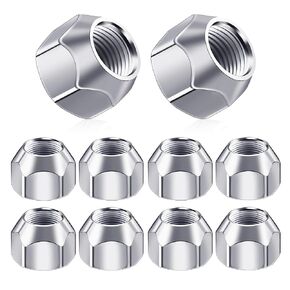10pcs Trailer Lug Nuts 1/2 x20 Inch, 509 Tire Lugs Nuts Trailer Wheel Lugs Acorn Nut Open End Lug Nuts for Trailers Tire Wheel
