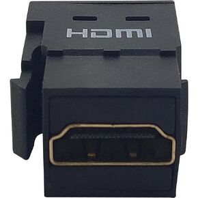Tripp Lite HDMI Keystone Panel Mount Coupler (F/F), 8k Video @ 60Hz (4:4:4), HDCP 2.2, Black, (P164-000-KPBK8K)