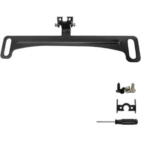 Pack-1 Car Rear View Camera Bracket Replacement, 7.68In x 1.34In Metal Vehicle License Plate Bracket with 0.87In Camera Holder, Universal IP68 Waterproof Automotive Backup Camera (Black)