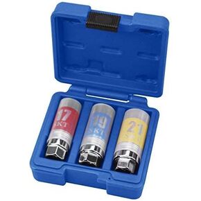 3PCS 1/2" Drive Wheel Protector Impact Socket Set, Thin Wall Lug Nut 6Pt-Metric, 17MM – 21MM
