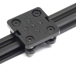 Zeberoxyz Big V Wheel with Plate and 6mm Belt Buckle for 2020V-Slot Aluminum Profile 3D Printer Accessories Parts Set for CNC Kossel Black Wheel (Big V-Wheels with Belt)