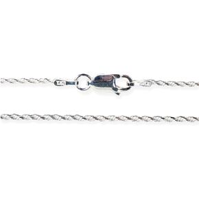 CRAFT WIRE 925 Sterling Silver 1.2mm Diamond-Cut French Rope Chain Necklace Made in ITALY