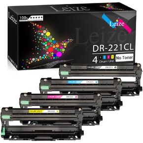 Leize Compatible Brother DR221CL DR-221CL Drum Unit Replacement for Brother MFC-9130CW MFC-9330CDW MFC-9340CDW HL-3140CW HL-3170CDW HL-3180CDW HL-3150CDN DCP-9020CDN Printer [4 Pack- KCMY]