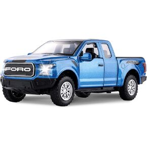SASBSC F150 Pickup Truck Toys for Boys Age 3-8 Raptor Toy Trucks for Boy Ages 4-7 Diecast Metal Model Truck with Light and Sound Pull Back Toy Cars Gifts for 3+ Year Old Kids (Black)
