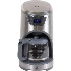 Kenmore Elite Programmable 12-cup Coffee Maker, Stainless Steel, Aroma Control with Regular or Bold Brew, Removable Water Tank, Digital Display, Timer, Reusable Cone Filter, Charcoal Water Filter