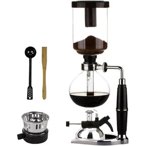 DUEBEL Syphon Coffee Maker Set, 5-Cup Siphon Coffee Brewer, Glass Clever Coffee Dripper, Vacuum Coffee Maker, Vac Pot Pour-over Coffee Maker with Butane Burner & Alcohol Burner