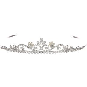 Princess Rhinestones Crystal Flower Bridal Wedding Prom Tiara Crown