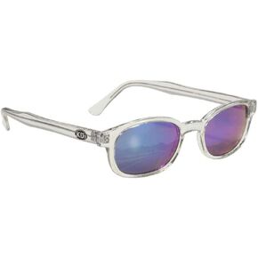 Pacific Coast Sunglasses Chill X-KD's Clear Frame/Colored Mirror (12018) Rectangular Sunglasses, Black, Adult