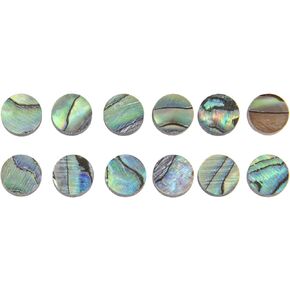 12Pcs Yootones Green Abalone Inlay Dots 6mm Inlay Dots Fret Inlay Maker Fingerboard Fretboard Dots Compatible with Guitar Ukulele Bass Banjo