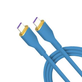 100W Type C Fast Charging Cable, 3.3ft USB C to USB C Charger Cable (Blue)