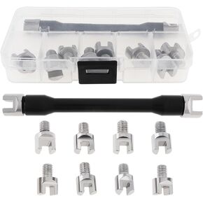 CNC Wheel Spoke Spanner, Motorcycle Repair Tool Kit 5.0-6.8mm Spoke Wrench Set for Most Motorbike Dirt Bike