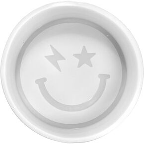 Lightning Bolt Eye Smiley Freshie Silicone Mold | Size 3.75" Diameter x 1" Deep | Smiley Face Mold for Freshie, Soap, Resin, Car Candles Heat Resistant for Oven Scented Aroma Beads Round Smile
