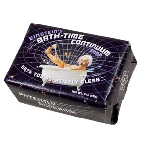 The Unemployed Philosophers Guild Albert Einstein Bath - Time Continuum Soap - Made in The USA, 2oz (56g) Travel Sized Guest Bar