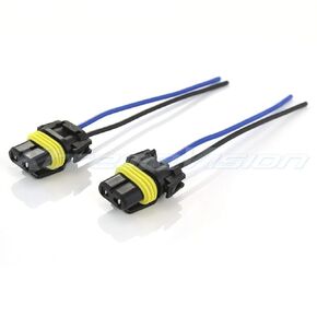 XtremeVision® 9006 9005 H10 9012 12V Female Wire Harness Connector HID Light Wiring Replacement Pigtail Adapter Plug Socket Cable - 1 Pair