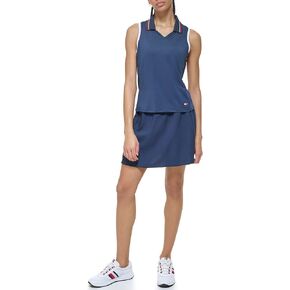 Tommy Hilfiger Women's Polo Collar Rashgaurd Jersey with SPF Protection Tennis & Golf Essential Tank, Navy, Medium in Kuwait